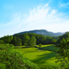 View of the 17th green on the Bald Mountain Course at Rumbling Bald Resort on Lake Lure