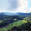 Aerial view from the Apple Valley Golf Course at Rumbling Bald Resort on Lake Lure