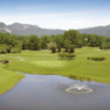 View of the 8th green on the Apple Valley Golf Course at Rumbling Bald Resort on Lake Lure