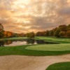 A view of a green with water coming into play at Highlands Falls Golf Course.