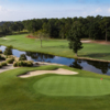 Aerial view of the 18th hole from the West Course at The Pearl Golf Links