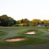 A view of a well protected green at The Cardinal by Pete Dye.