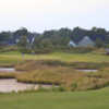A view of a green with water coming into play at TimberLake Golf Club.