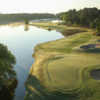 Aerial view of the 16th hole at Oyster Bay Golf Links.