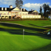 A view of a green and the clubhouse at Eagle Ridge Golf Club.