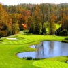 A beautiful view of the fairway and green from Burlingame Country Club