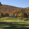 A beautiful autumn view of the course and clubhouse at Boone Golf Club  