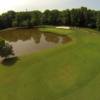 Aerial view of hole #8 from 120 yards out at Charles T. Myers Golf Course