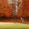 A fall view from green #13 at Harry L. Jones Sr. Golf Course