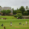 A view of the driving range tees at Ballantyne Country Club