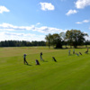A sunny day view of the practice area at Keith Hills Golf Club
