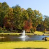 View from the 1st tee towards the pond and 10th hole at Cummings Cove Golf & Country Club.