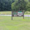 A view of the Twin Oaks Golf Club sign