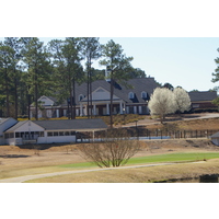 Don't miss the clubhouse from the 17th tee at Gates Four Golf & Country Club in Fayetteville, North Carolina.